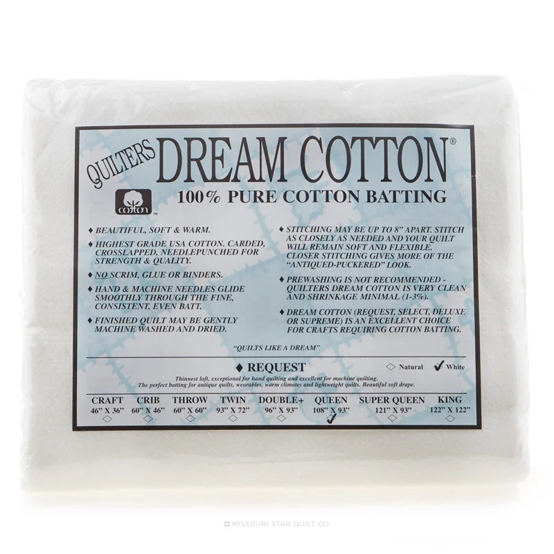 Quilter's Dream Cotton Request White Queen Batting 3 Quilter's Dream Cotton Request White Queen Batting