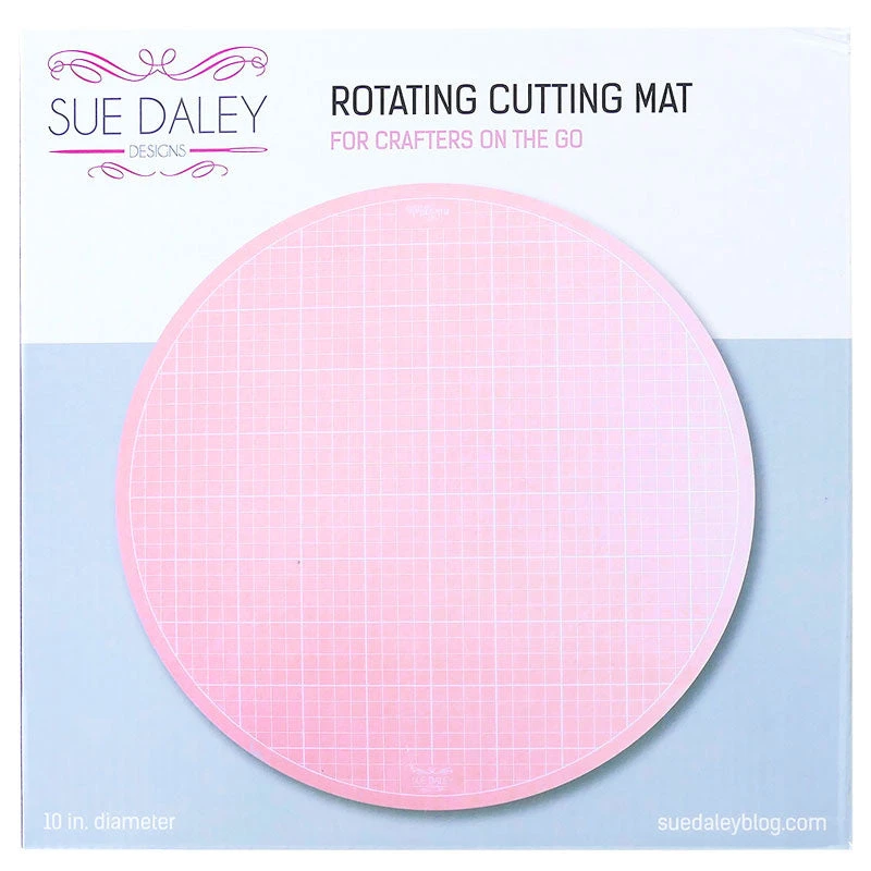 Sue Daley 10" Round Rotating Cutting Mat - Pink - Image 3