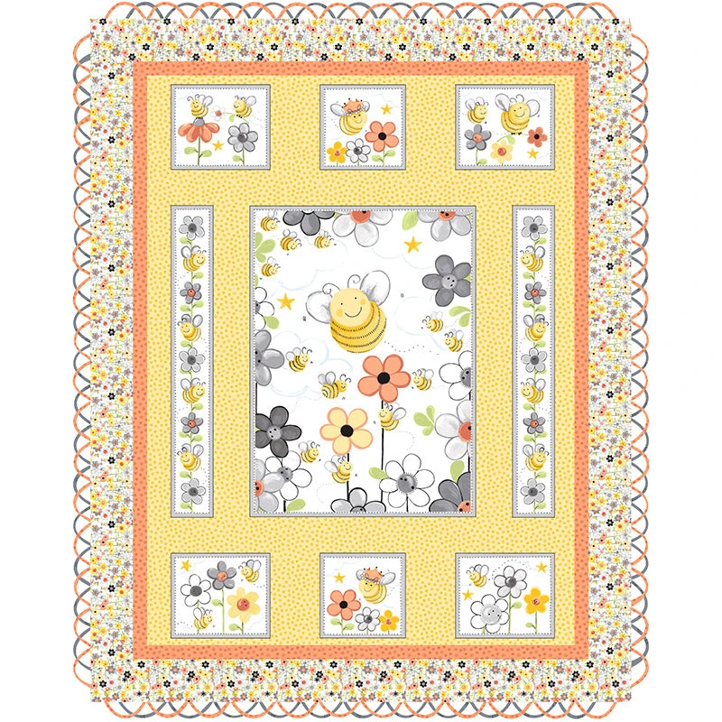 Sweet Bees Loop To Loop Quilt Kit 3 Sweet Bees Loop To Loop Quilt Kit