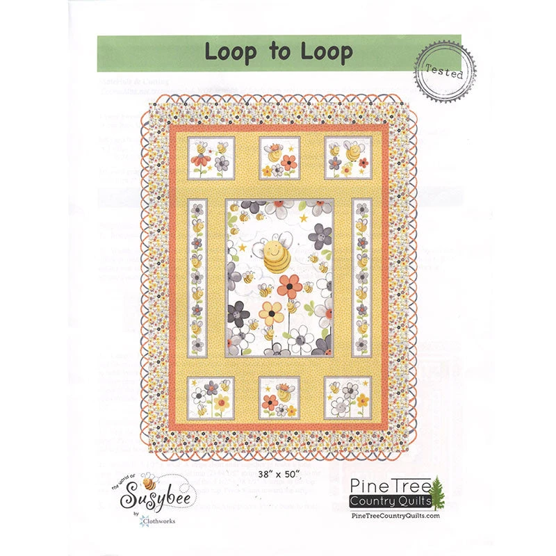 Sweet Bees Loop To Loop Quilt Kit 5 Sweet Bees Loop To Loop Quilt Kit - Image 3