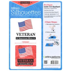 Veteran Laser Silhouette Precut Fused Appliqué Pack -Crafty Haven veteran laser silhouette precut fused appliqu pack 35274 debra gabel ta zebra patterns 3415d9