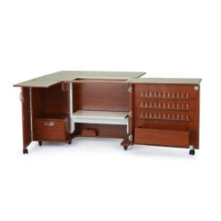 Wallaby II Sewing Cabinet - Teak 10 Wallaby II Sewing Cabinet - Teak -Crafty Haven wallaby ii sewing cabinet teak k8405 arrow sewing 2804e4