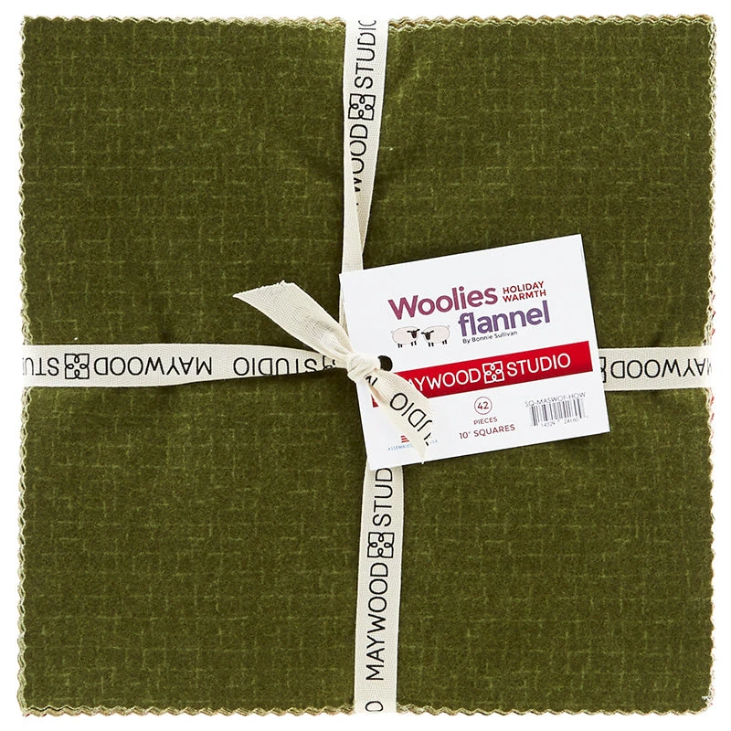Woolies Flannel Holiday Warmth 10" Squares 4 Woolies Flannel Holiday Warmth 10" Squares - Image 2